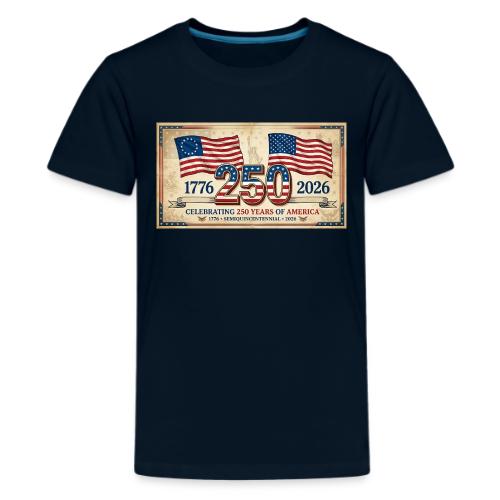 USA 250th Anniversary Flags Emblem - Kids' Premium T-Shirt
