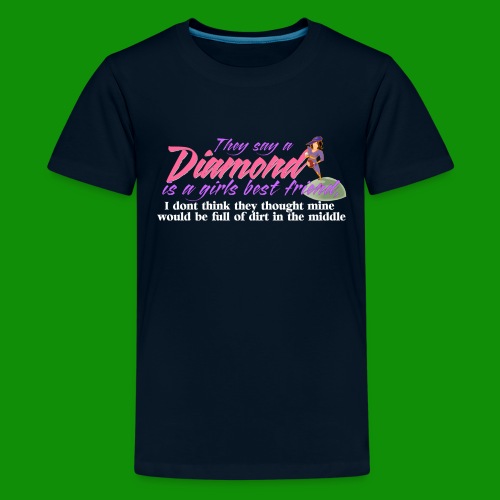 Softball Diamond is a girls Best Friend - Kids' Premium T-Shirt