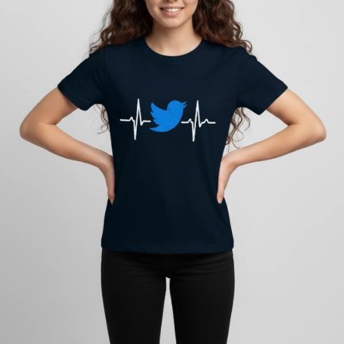 Social Media Heartbeat Blue Bird Graphic - Kids' Premium T-Shirt