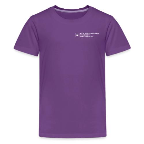 SOM Two Line Horizontal Primary Logo CWRU WHITE 1 - Kids' Premium T-Shirt