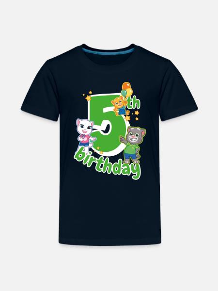 Talking Tom & Friends 5th Birthday - Kids' Premium T-Shirt - deep navy