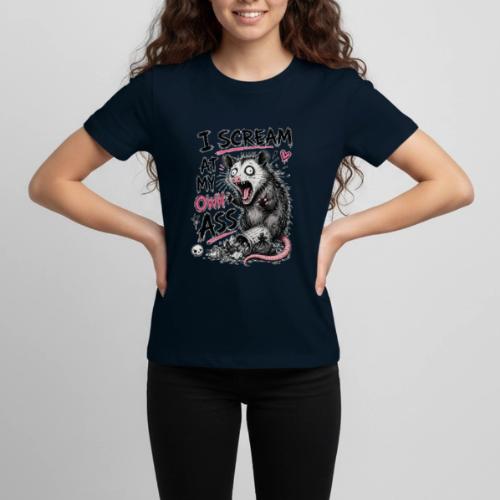 Funny Opossum Screaming Graphic Tee - Kids' Premium T-Shirt