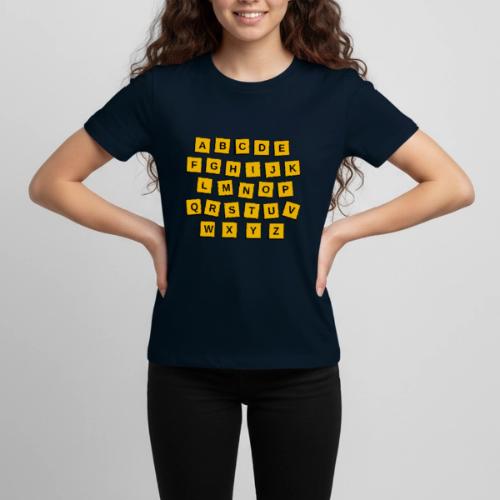 English 26 Alphabet Letters Put in Order - Kids' Premium T-Shirt