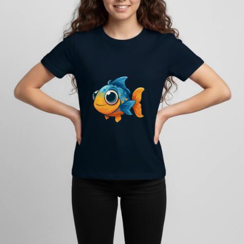Colorful Cartoon Baby Fish in Blue and Orange - Kids' Premium T-Shirt