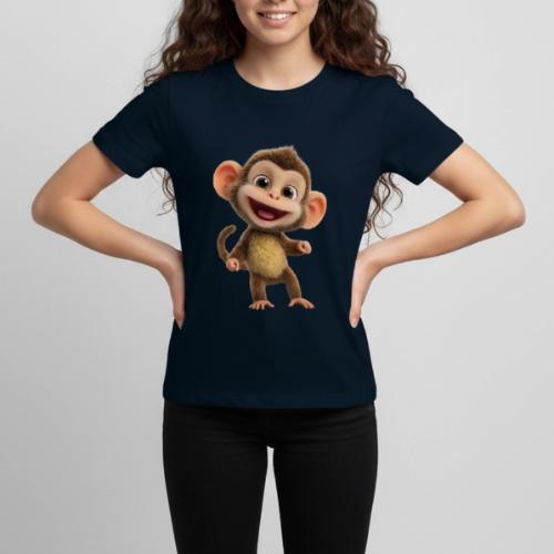 Happy Baby Monkey Standing - Kids' Premium T-Shirt