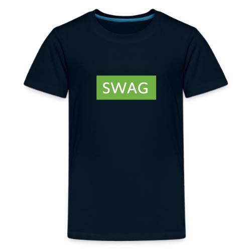 Swag green Hoodie - Kids' Premium T-Shirt
