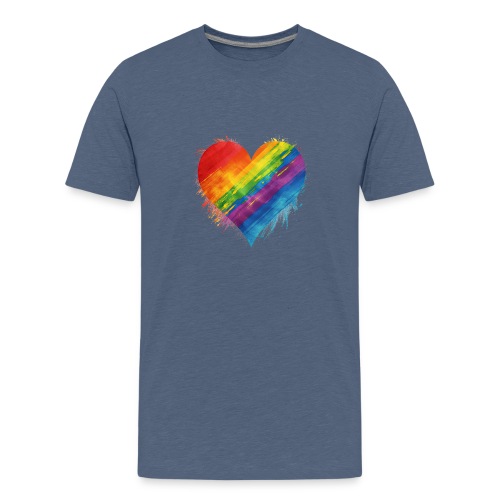 Watercolor Rainbow Pride Heart - LGBTQ LGBT Pride - Kids' Premium T-Shirt