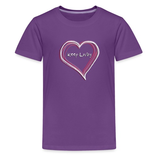 Keep Loving Hand Drawn Heart - Kids' Premium T-Shirt