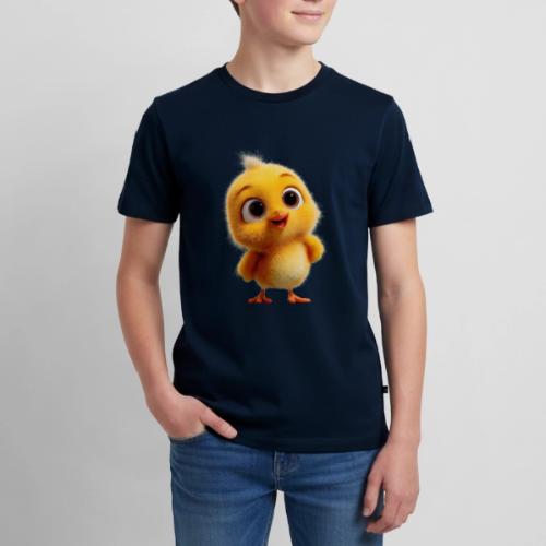 Cute Cartoon Yellow Chick with Big Sparkling Eyes - Kids' Premium T-Shirt