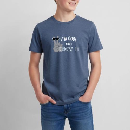 I'm Cool and I Know It - Fun Self Affirmation- Wht - Kids' Premium T-Shirt
