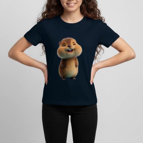 Joyful Cartoon Baby Beaver - Kids' Premium T-Shirt