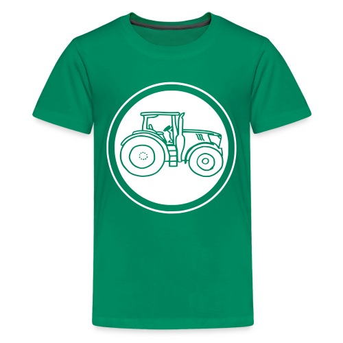 tractor in Circle - Kids' Premium T-Shirt