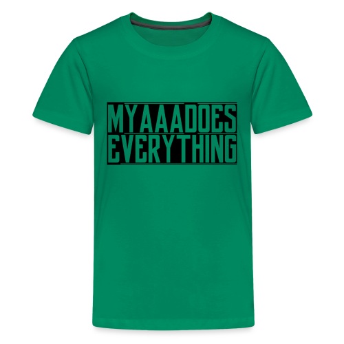 MyaaaDoesEverything (Black) - Kids' Premium T-Shirt