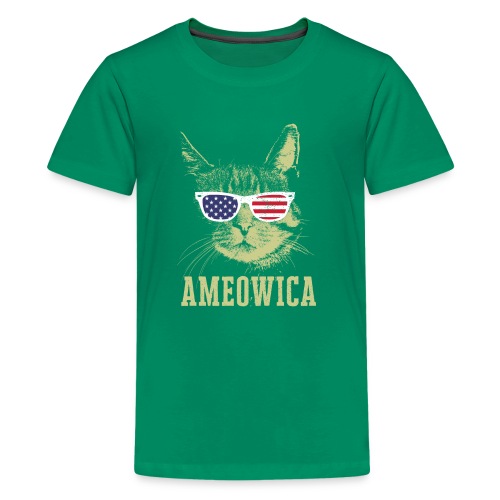 Ameowica Shirt Funny Cat Daddy Shirt for Men - Kids' Premium T-Shirt