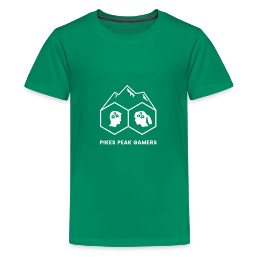 Pikes Peak Gamers Logo (Transparent White) - Kids' Premium T-Shirt