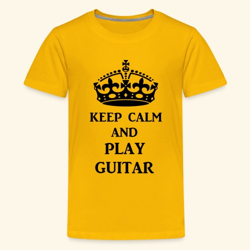 keep calm play guitar blk - Kids' Premium T-Shirt