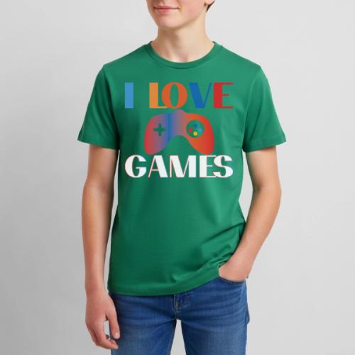 I Love Games Rainbow Controller - Kids' Premium T-Shirt