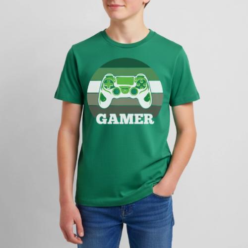 Green Sunset Gamer - Kids' Premium T-Shirt