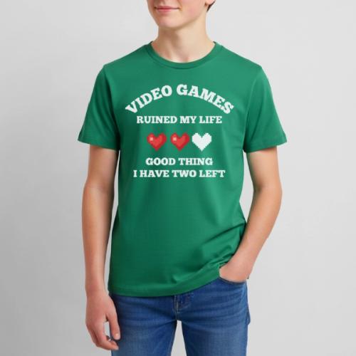 Video Games Ruined My Life (2 Hearts Left) - Kids' Premium T-Shirt