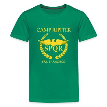 Camp Jupiter - Kids' Premium T-Shirt - kelly green - Front - AI Model Teenager Male light (155cm)