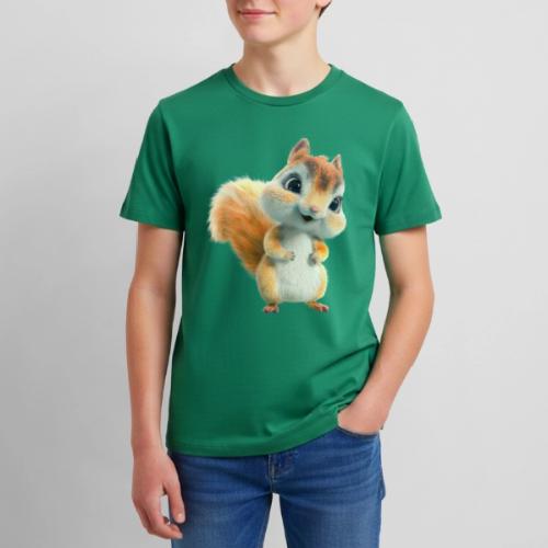 Adorable Cartoon Baby Squirrel Smiling - Kids' Premium T-Shirt