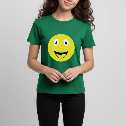 Yellow Happy Face Print - Kids' Premium T-Shirt