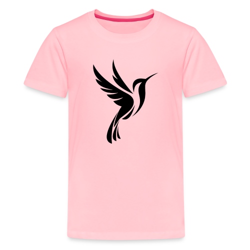 Hummingbird Spot Logo in Black - Kids' Premium T-Shirt