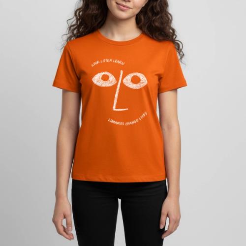 Vintage ALA: Libraries Change Lives Face - Kids' Premium T-Shirt