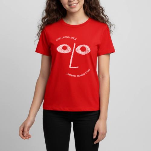 Vintage ALA: Libraries Change Lives Face - Kids' Premium T-Shirt