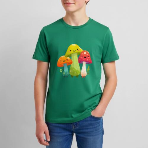 Trio of Happy Mushrooms - Kids' Premium T-Shirt