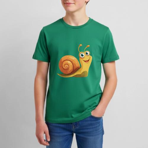 Happy Cartoon Snail with a Smile - Kids' Premium T-Shirt