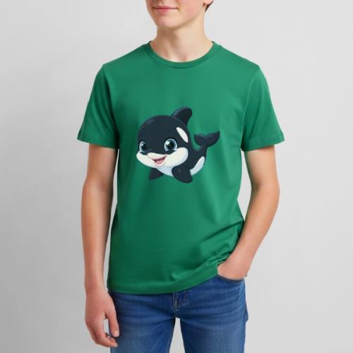 Playful Cartoon Baby Orca with Sweet Smile - Kids' Premium T-Shirt