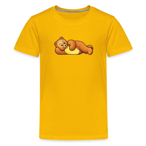 Teddie Bear Front & Logo Back - Kids' Premium T-Shirt