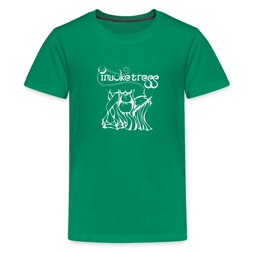 Invoketress Bellies Logo in White - Kids' Premium T-Shirt