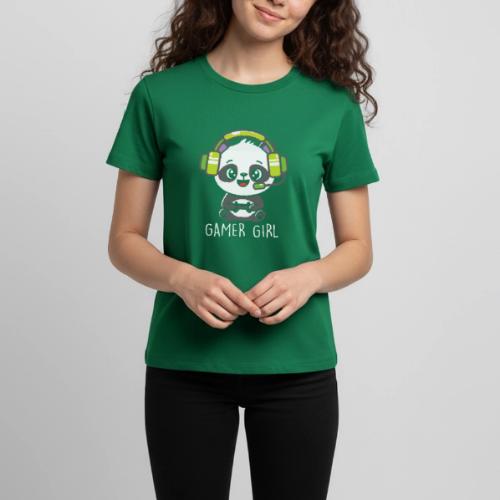 Cute Panda Gamer Girl - Kids' Premium T-Shirt