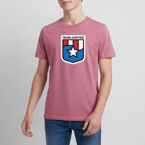Team Justice Shield Logo white border - Kids' Premium T-Shirt