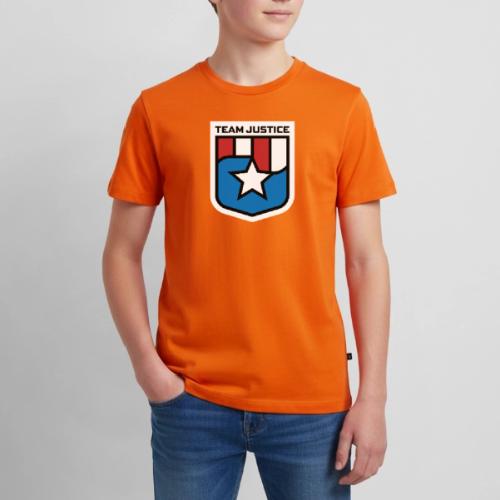 Team Justice Shield Logo white border - Kids' Premium T-Shirt