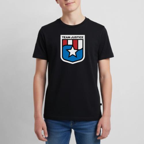 Team Justice Shield Logo white border - Kids' Premium T-Shirt