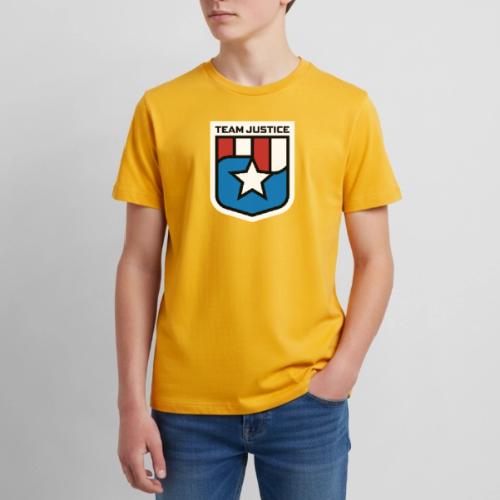 Team Justice Shield Logo white border - Kids' Premium T-Shirt