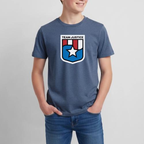 Team Justice Shield Logo white border - Kids' Premium T-Shirt