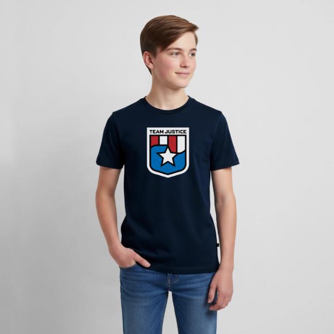 Team Justice Shield Logo white border