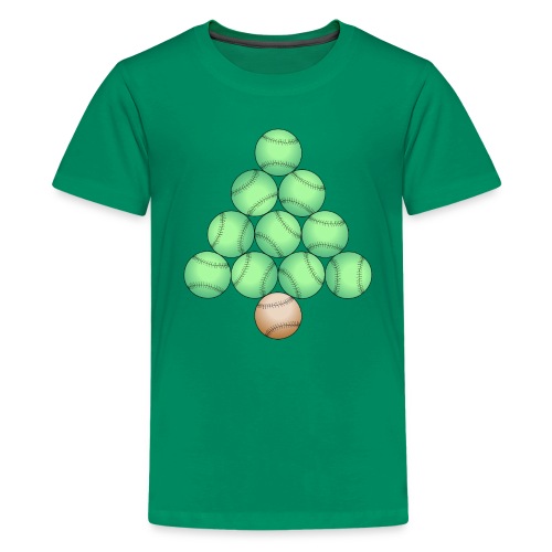 Baseball Christmas Tree - Kids' Premium T-Shirt
