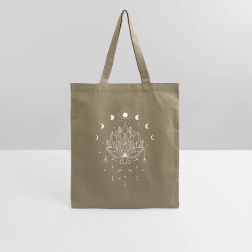 Third Eye White Lotus Flower - Moon Cycle Design - Tote Bag