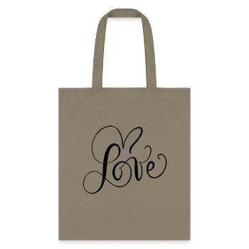 Lovely love - Tote Bag - khaki - Front