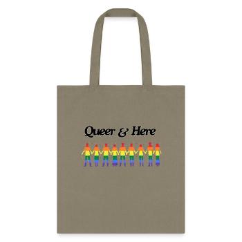 Queer & Here - Tote Bag - khaki - Front