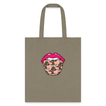 Bonsai Lips - Tote Bag - khaki - Front