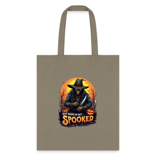 Stay Sharp or Get Spooked Halloween Knife Art - Tote Bag