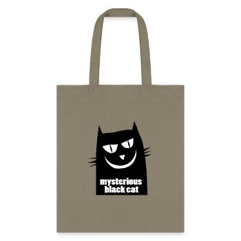 mysterious black cat - Tote Bag - khaki - Front