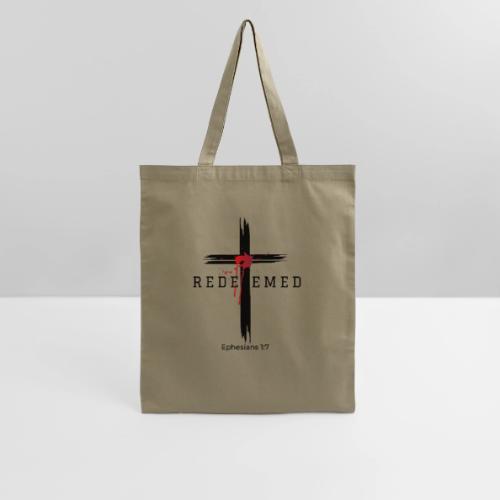 Redeemed by the blood of Jesus - Ephesians 1:7 - Tote Bag