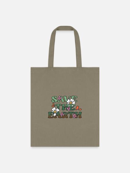 Save the Earth - Tote Bag - khaki
